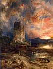Thomas Moran Sunset on the Moor painting